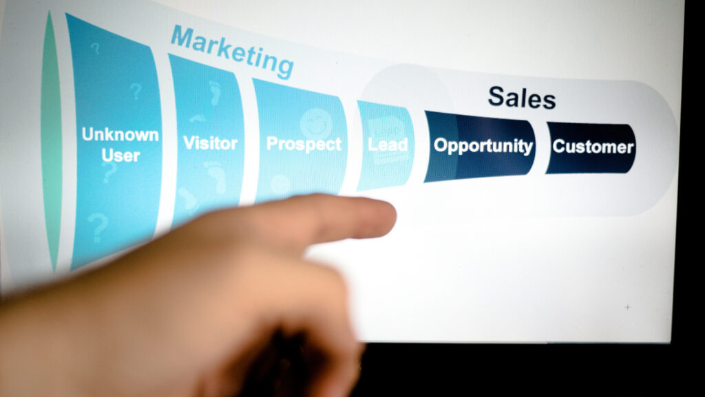 chart showing the customer journey funnel visualization.