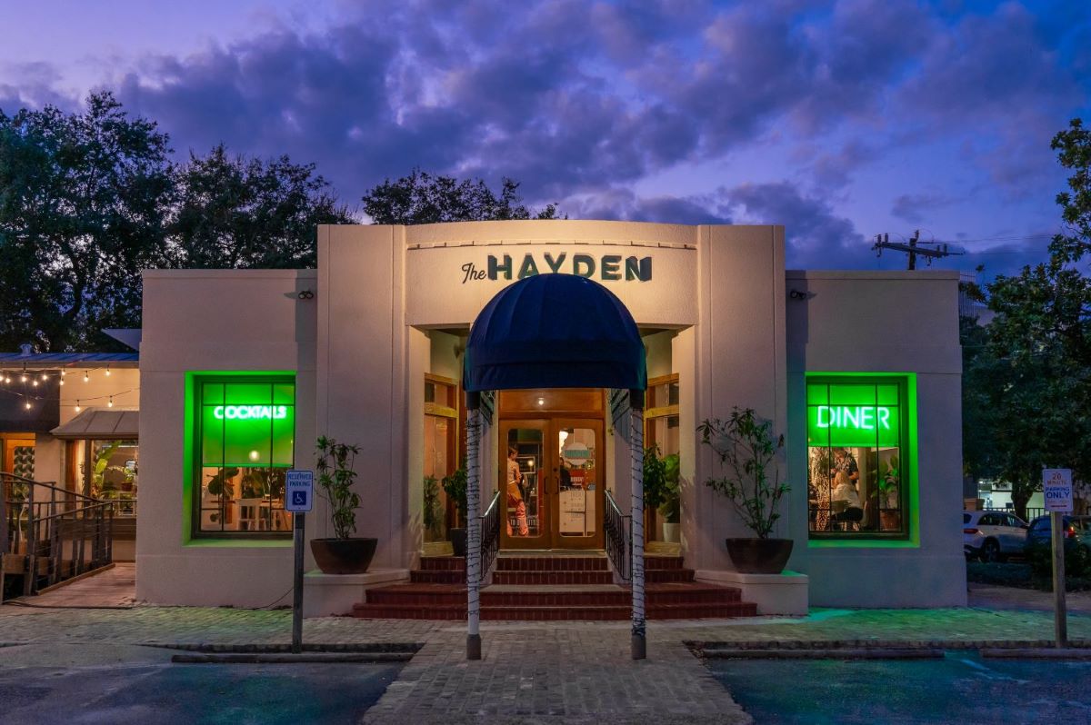 Exterior of The Hayden Restaurant on Broadway Street in San Antonio