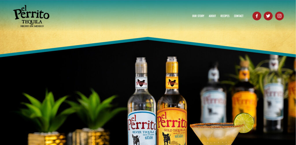 Screenshot of updated El Perrito Squarespace site