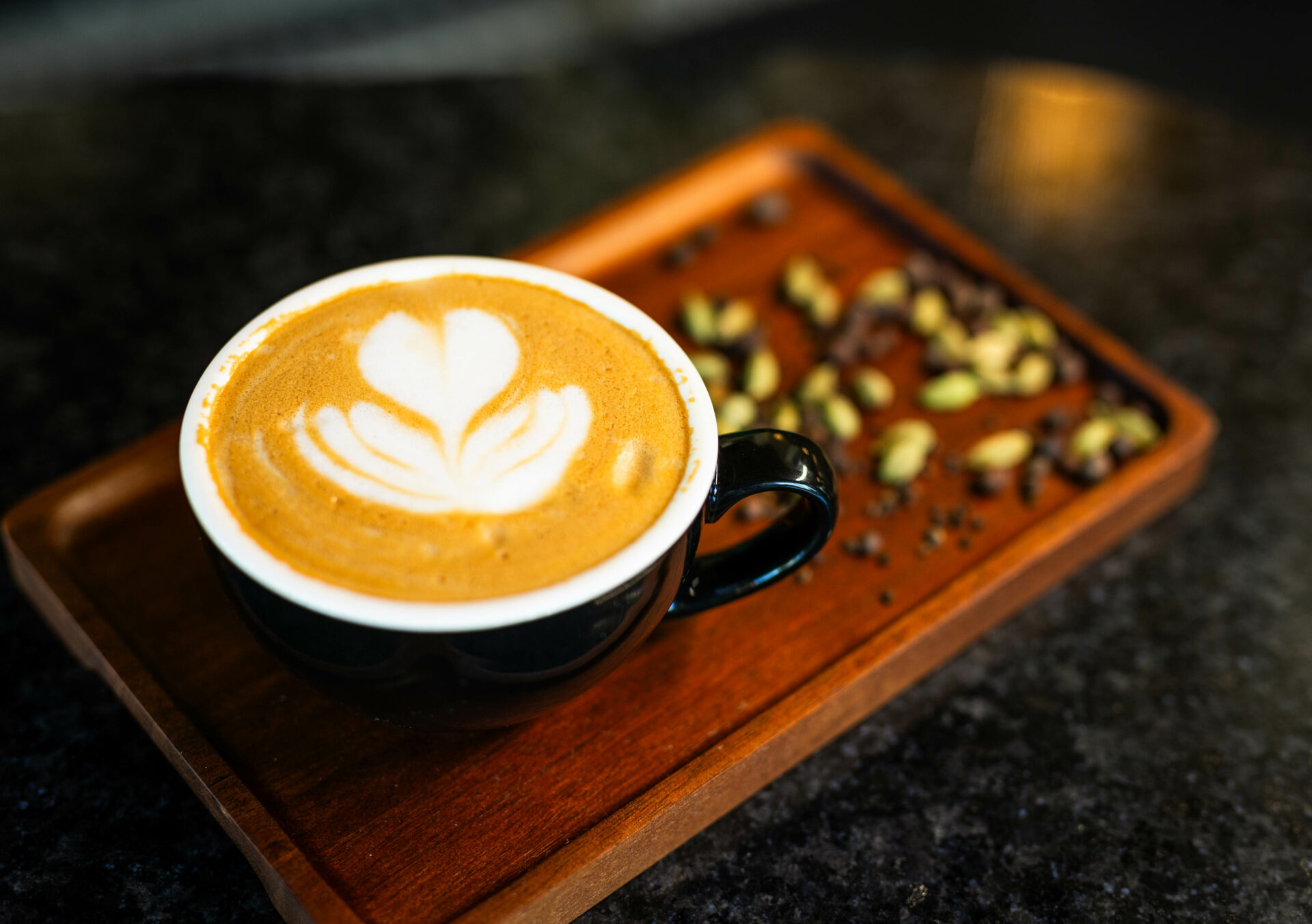 Cup of Coffee on Table at Creme Coffee and Social