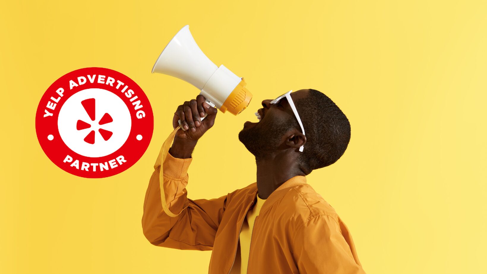 Person holding megaphone