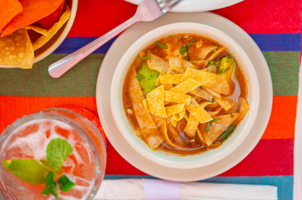 Tortilla Soup at Los Barrios Mexican Restaurant