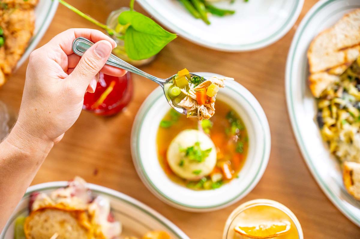 Matzo ball soup style shot 2 web Matzo ball soup