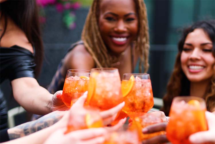 friends toasting 750x500 friends toasting for public relations piece