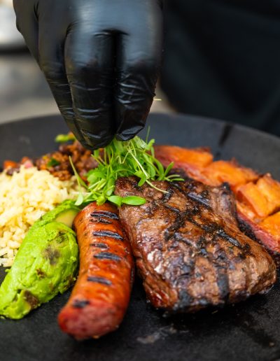 Meat and Veg Plate from Las Perlitas