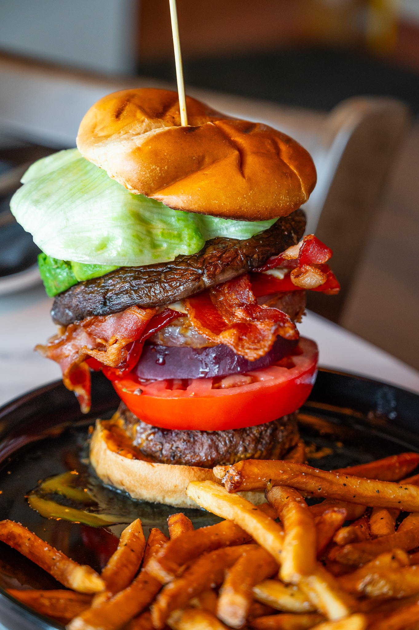 Burger from Odds Bar & Bistro