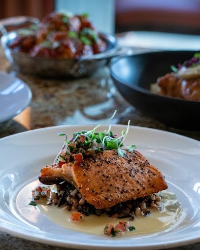 Salmon Dish at Biga on the Banks