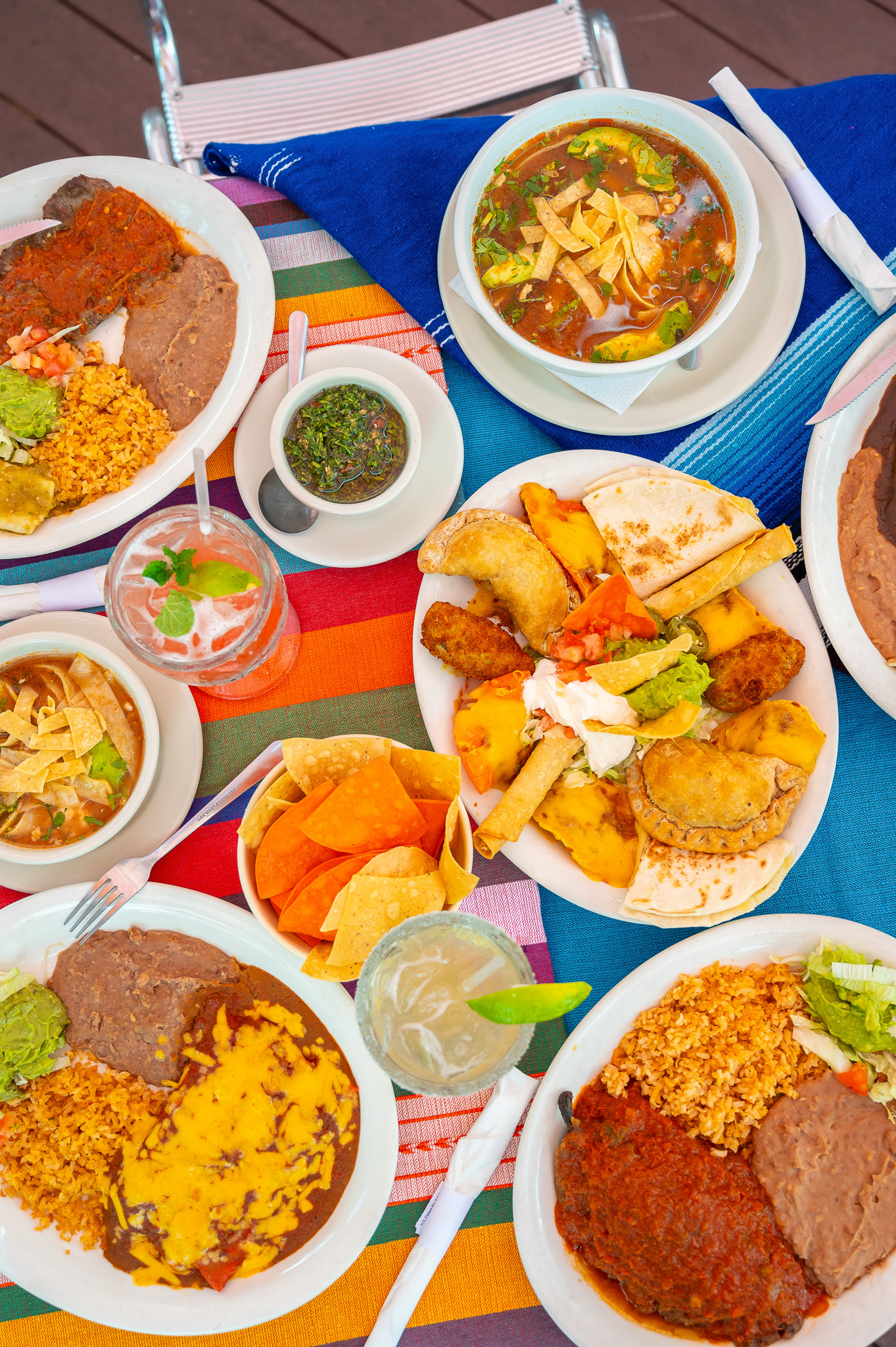 Spread of food at Los Barrios