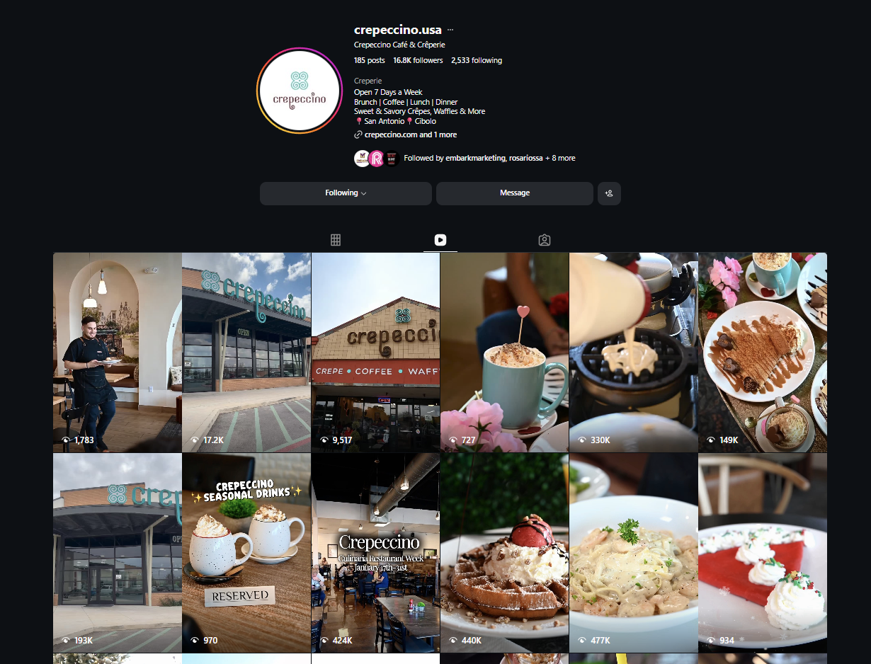 Crepeccino Instagram