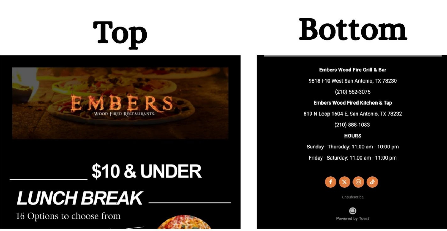 Embers Monthly Email Blast