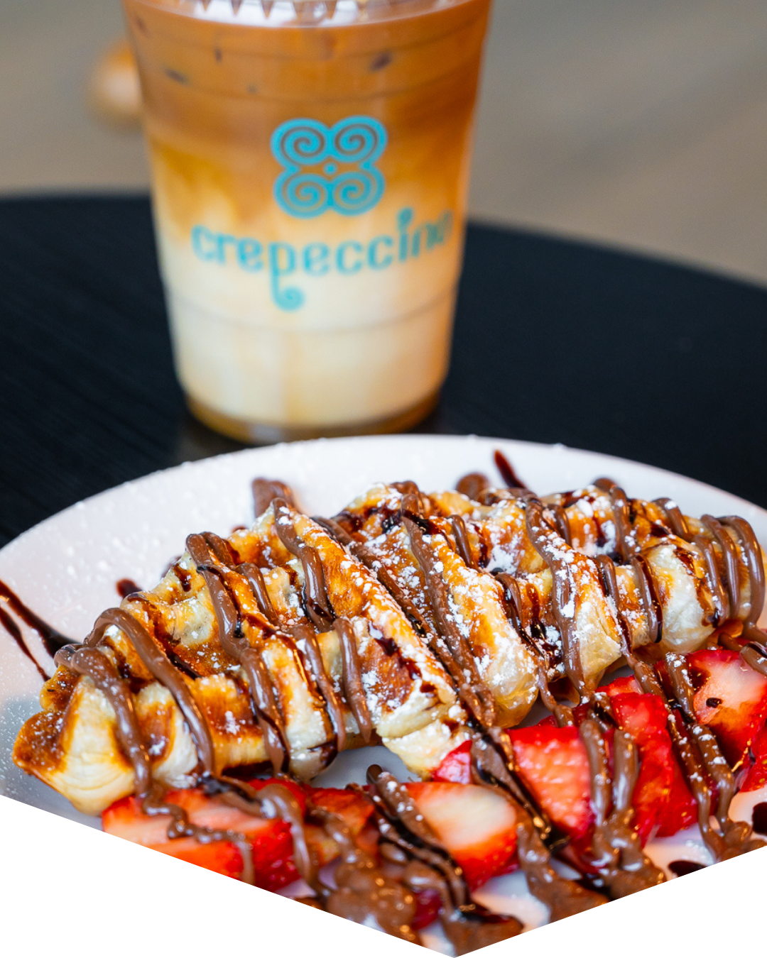 Nutella Strawberry Croffle at Crepeccino