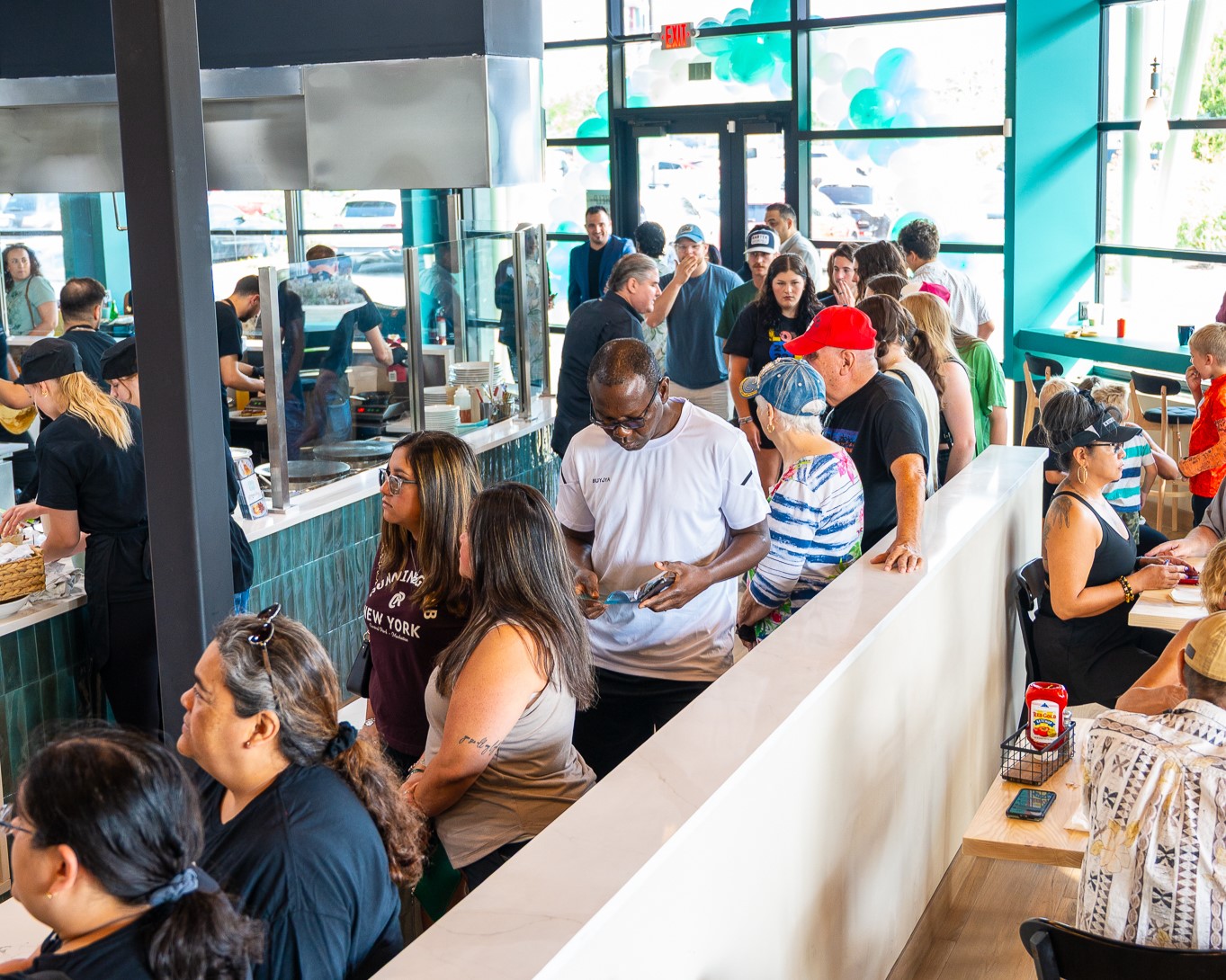 Guests at Crepeccino Grand Opening