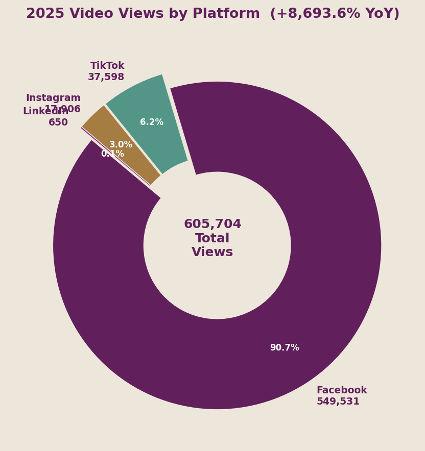 Social Media Video Views for The Barn Door