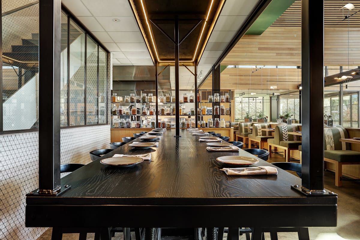 Interior of Travelers Table in Houston